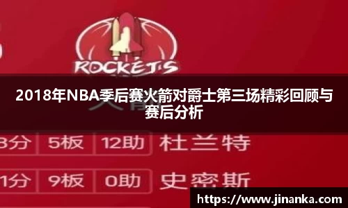 2018年NBA季后赛火箭对爵士第三场精彩回顾与赛后分析